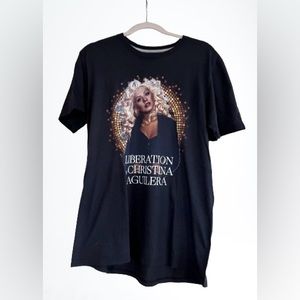 Christina Aguilera Libération 2018 Concert T-shirt  size Large. Black.